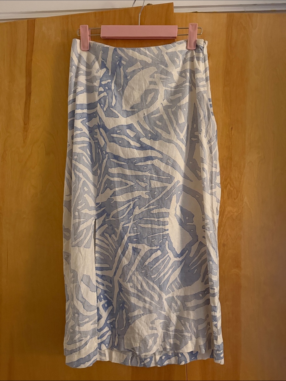 H&M Blue Printed Midi Skirt